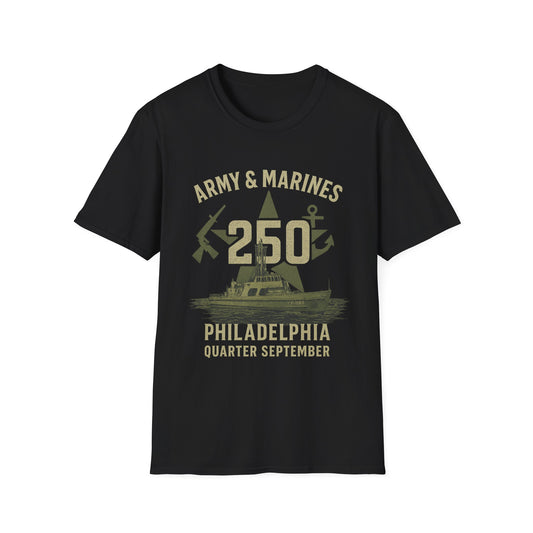 Army & Marines 250 Philadelphia Navy Tribute Tee