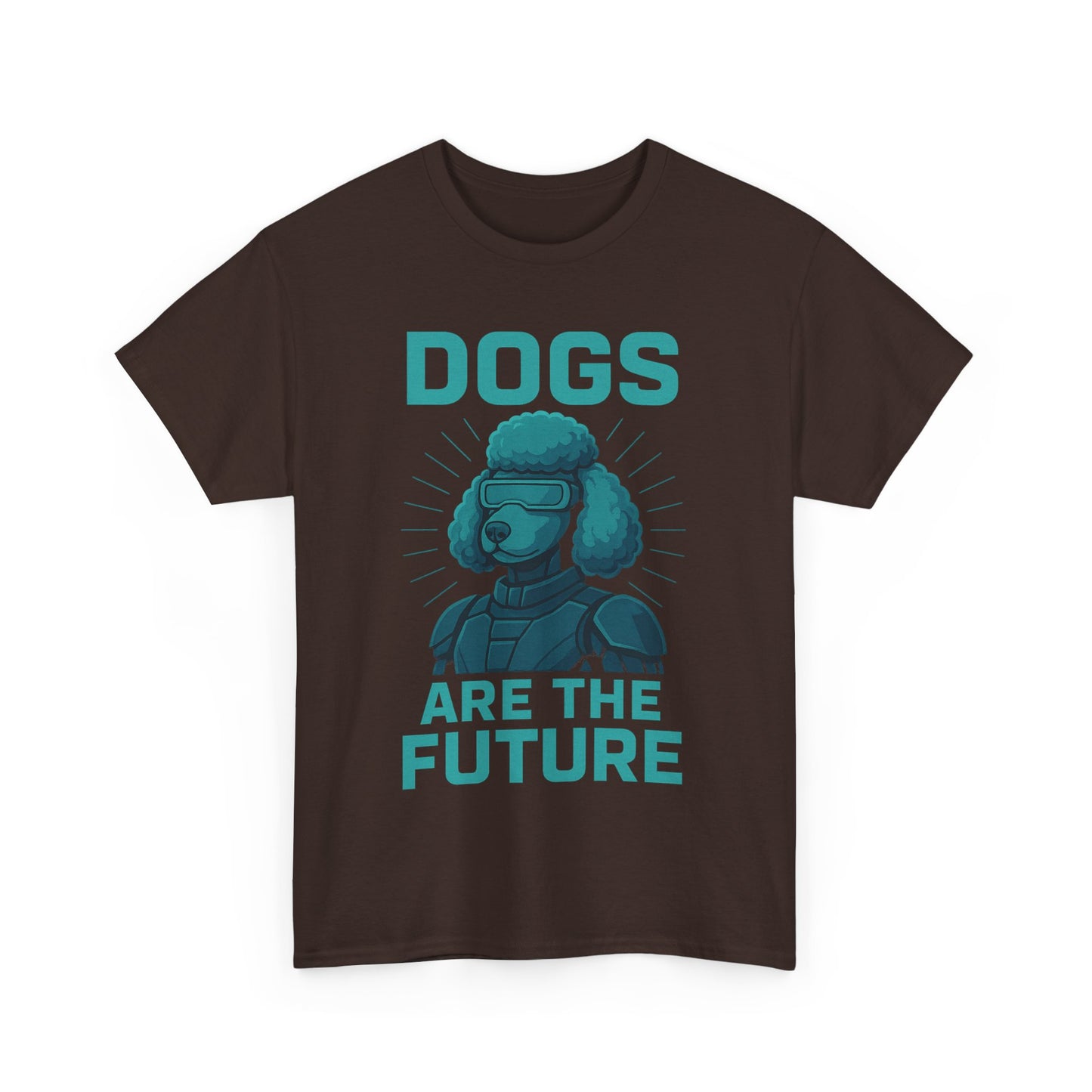 Dogs Are the Future Unisex Heavy Cotton Tee | Pet Lover Gift, Dog Themed T-Shirt, Animal Lover Apparel, Casual Outfit, Unique Gift Idea