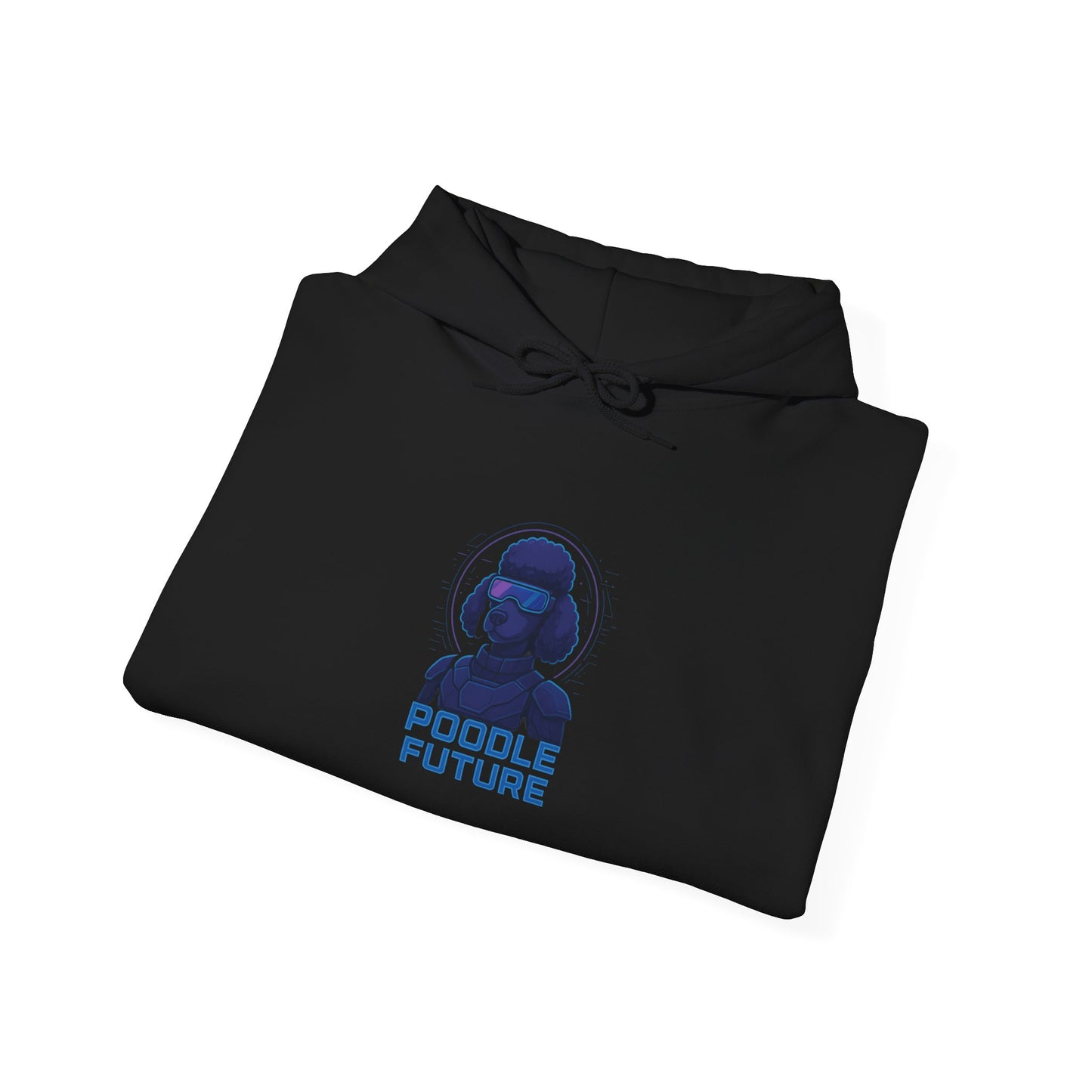 Unisex Heavy Blend™ Hoodie with 'Double Future' Design, Cozy Streetwear, Gift for Tech Lovers, Trendy Apparel, Casual Wear, Unisex Fashion