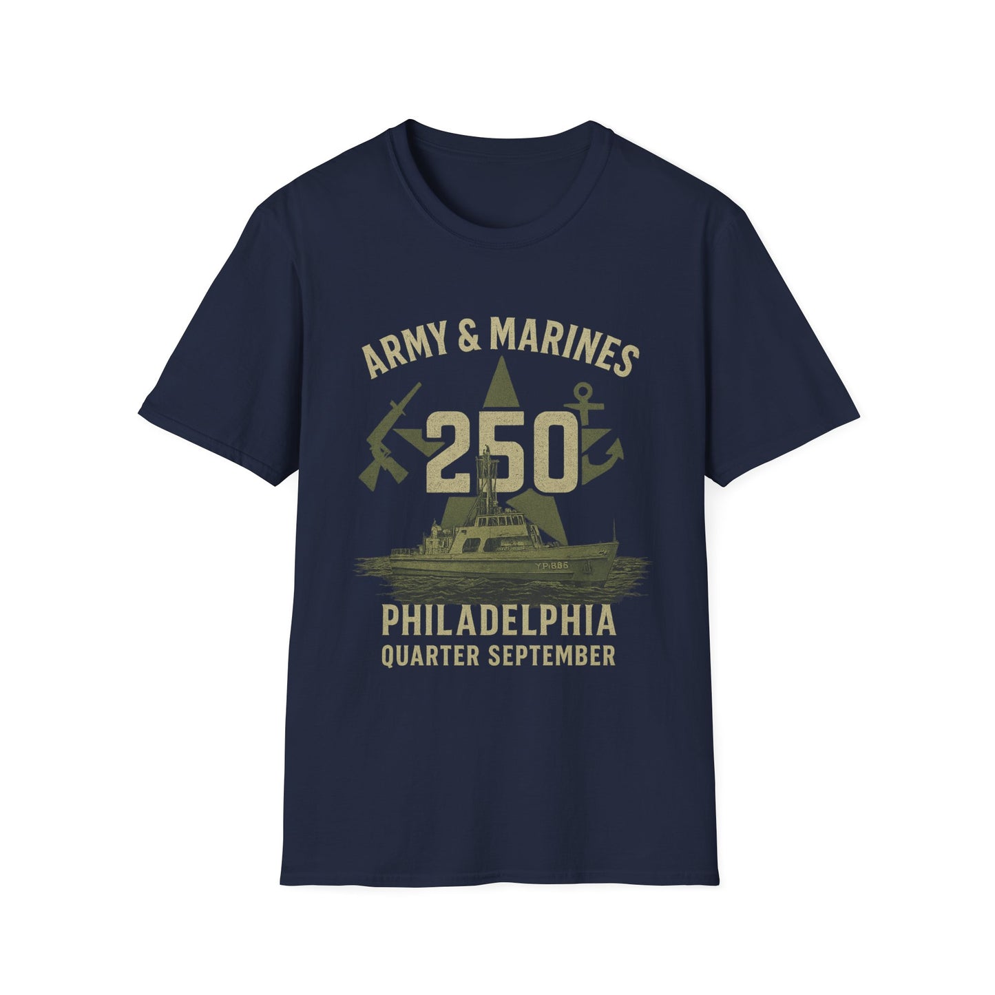 Army & Marines 250 Philadelphia Navy Tribute Tee