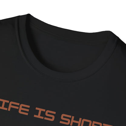 Life is Short: Get a Dog Unisex T-Shirt, Cute Dog Lover Gift, Animal Rescue Tee, Pet Adoption Shirt, Dog Themed Clothing