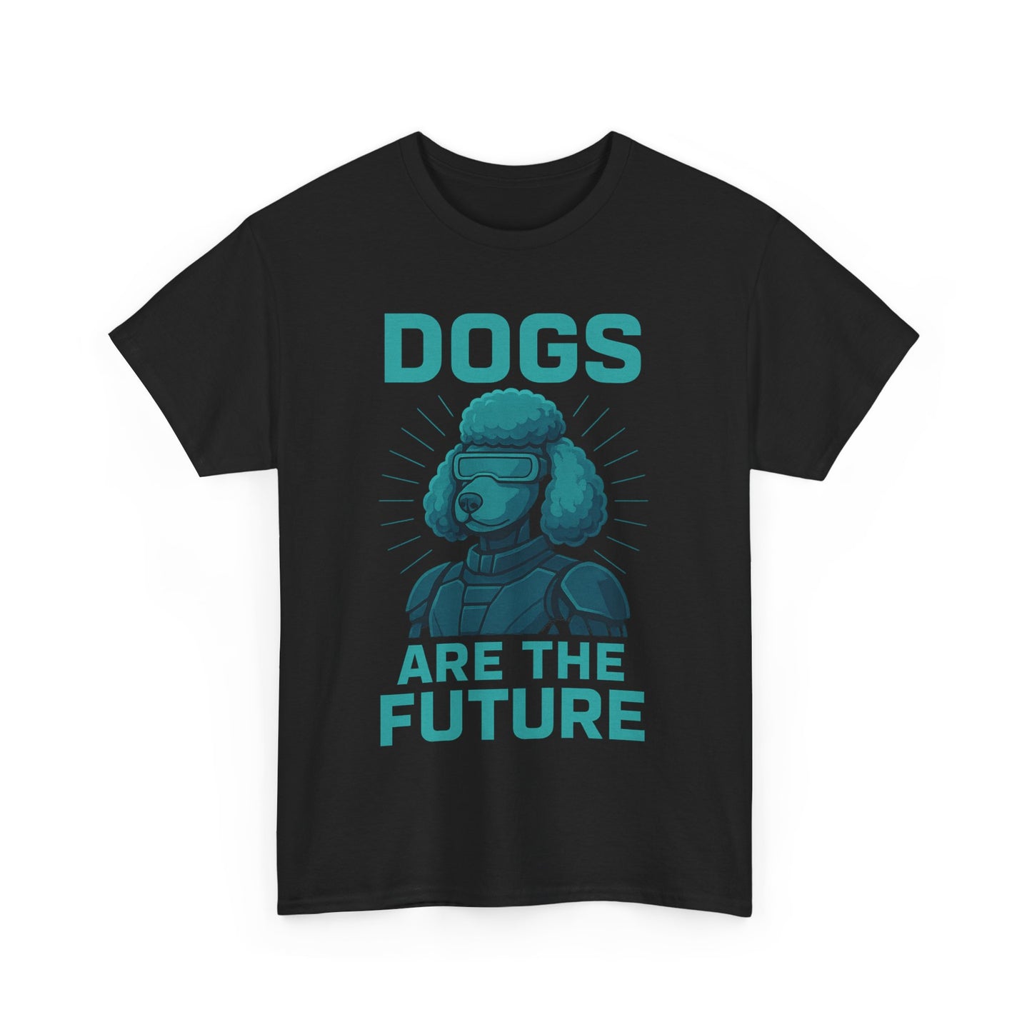 Dogs Are the Future Unisex Heavy Cotton Tee | Pet Lover Gift, Dog Themed T-Shirt, Animal Lover Apparel, Casual Outfit, Unique Gift Idea