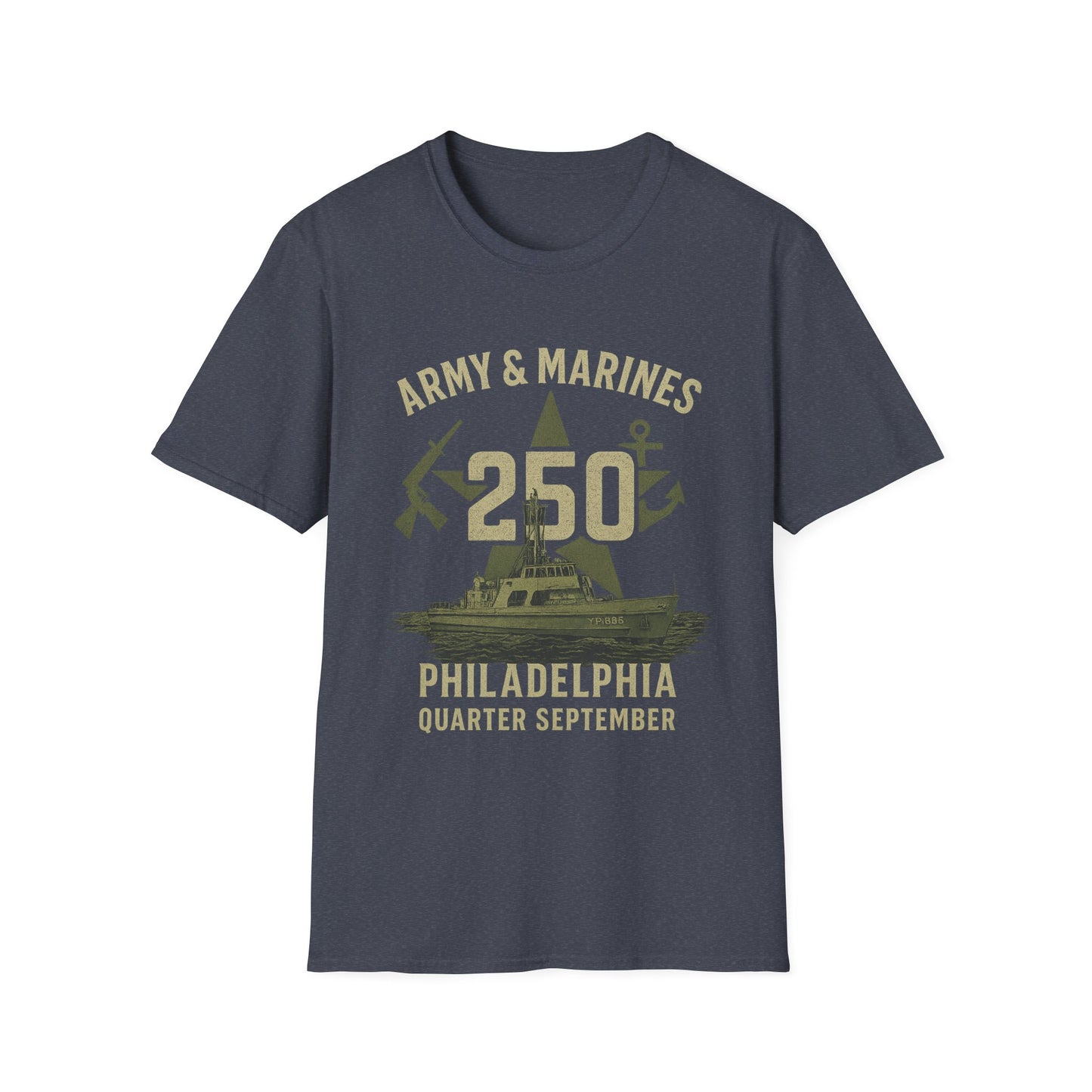 Army & Marines 250 Philadelphia Navy Tribute Tee