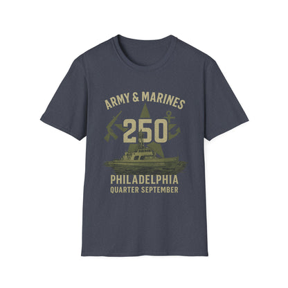 Army & Marines 250 Philadelphia Navy Tribute Tee