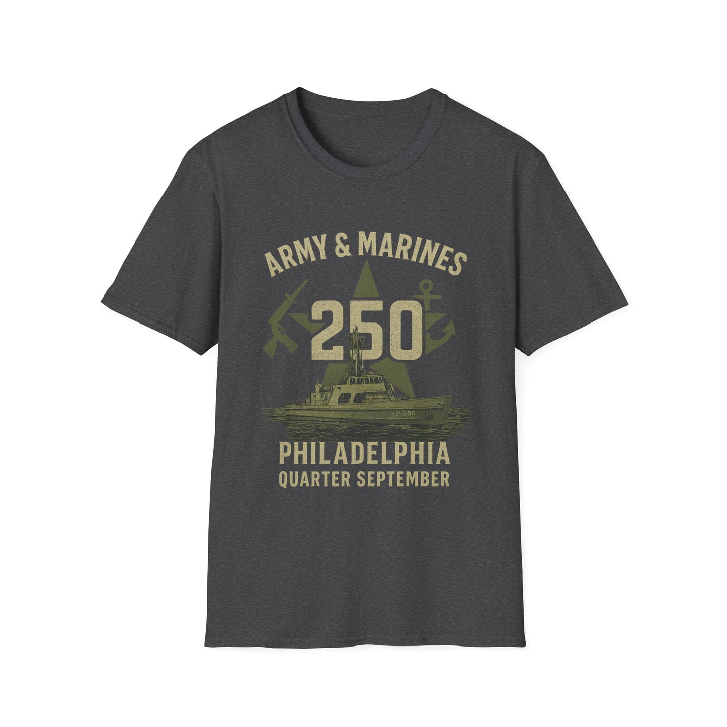 Army & Marines 250 Philadelphia Navy Tribute Tee