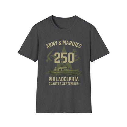 Army & Marines 250 Philadelphia Navy Tribute Tee