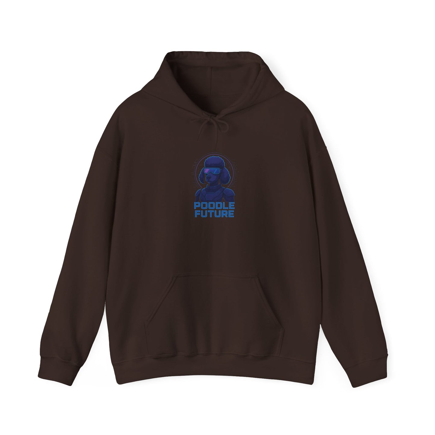 Unisex Heavy Blend™ Hoodie with 'Double Future' Design, Cozy Streetwear, Gift for Tech Lovers, Trendy Apparel, Casual Wear, Unisex Fashion