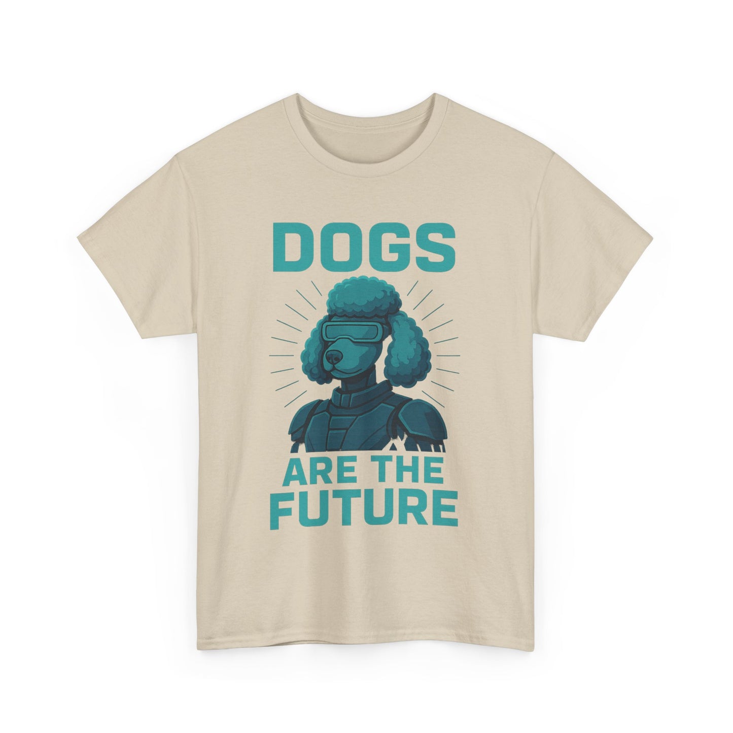 Dogs Are the Future Unisex Heavy Cotton Tee | Pet Lover Gift, Dog Themed T-Shirt, Animal Lover Apparel, Casual Outfit, Unique Gift Idea