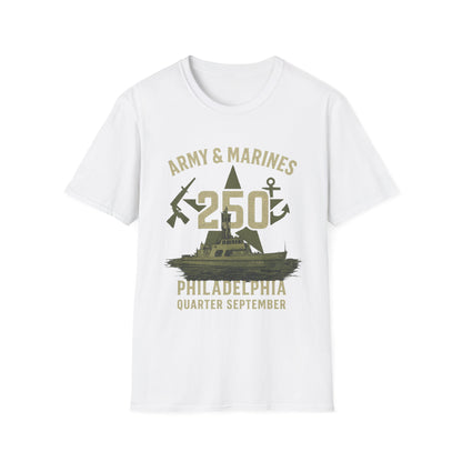 Army & Marines 250 Philadelphia Navy Tribute Tee