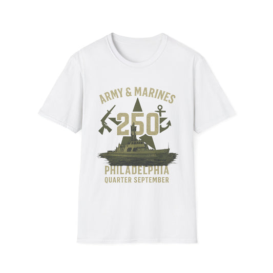 Army & Marines 250 Philadelphia Navy Tribute Tee