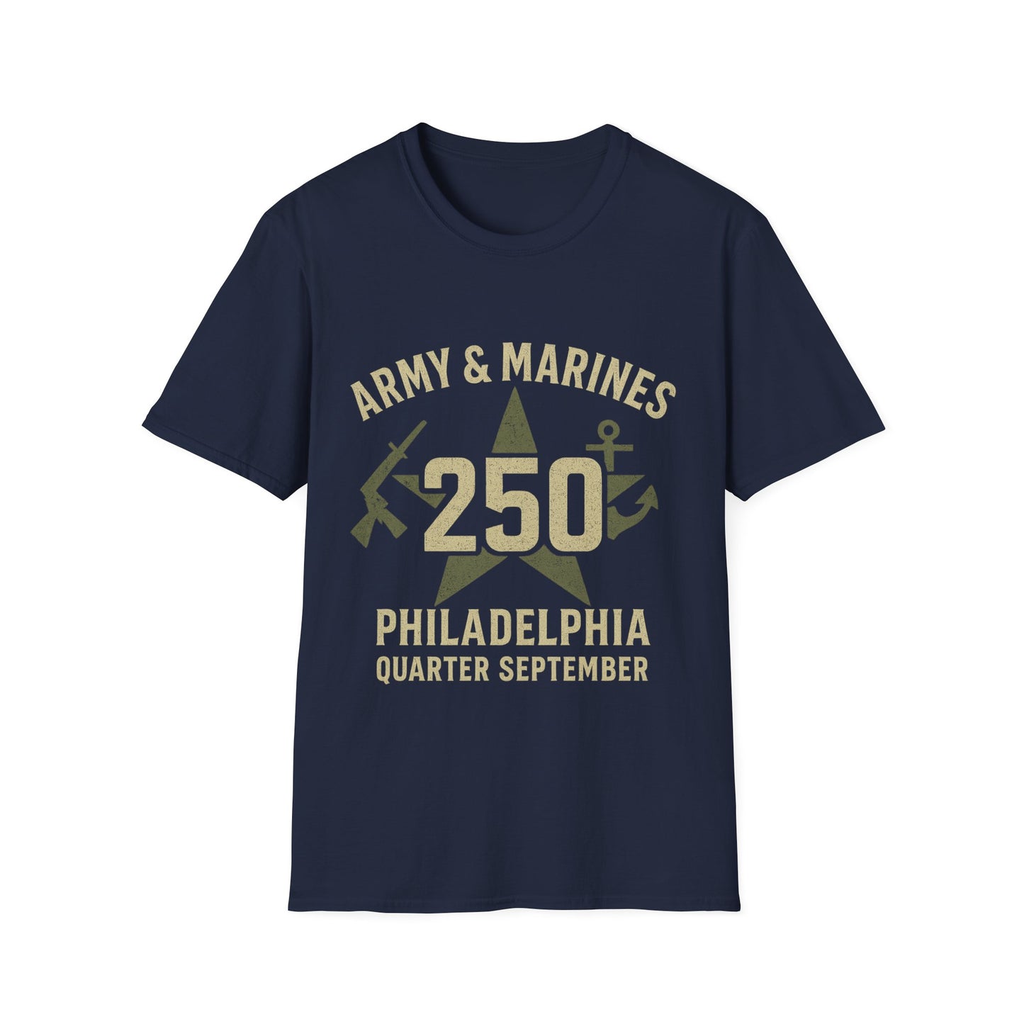 Army & Marines Commemorative T-Shirt, Unisex Tee for Veterans, Casual Wear, Military Pride, September Celebration