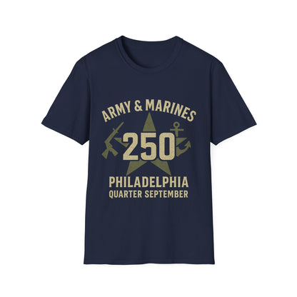 Army & Marines Commemorative T-Shirt, Unisex Tee for Veterans, Casual Wear, Military Pride, September Celebration