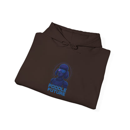 Unisex Heavy Blend™ Hoodie with 'Double Future' Design, Cozy Streetwear, Gift for Tech Lovers, Trendy Apparel, Casual Wear, Unisex Fashion