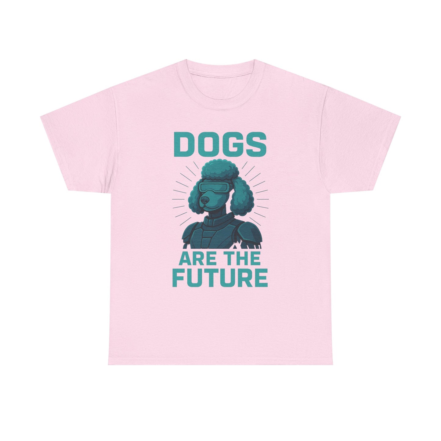 Dogs Are the Future Unisex Heavy Cotton Tee | Pet Lover Gift, Dog Themed T-Shirt, Animal Lover Apparel, Casual Outfit, Unique Gift Idea
