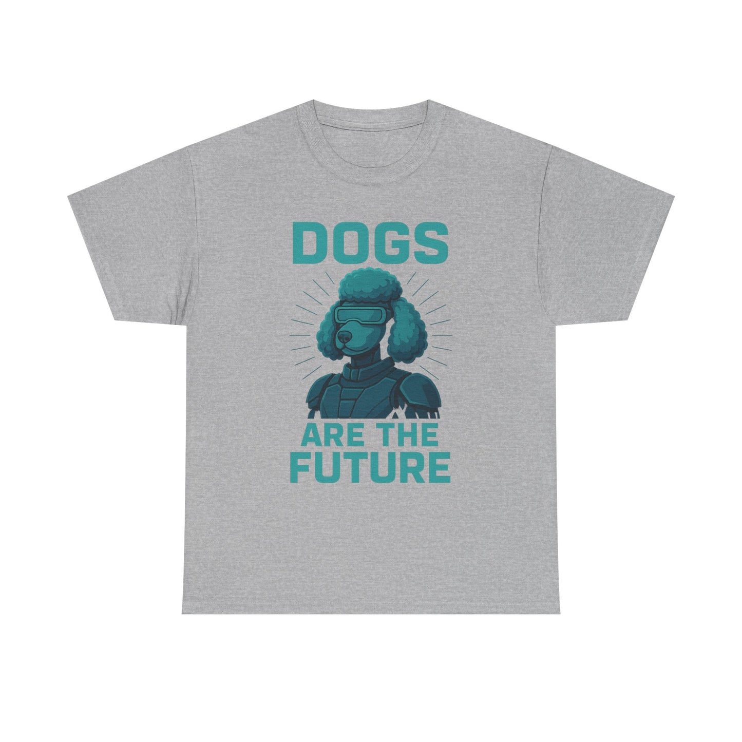 Dogs Are the Future Unisex Heavy Cotton Tee | Pet Lover Gift, Dog Themed T-Shirt, Animal Lover Apparel, Casual Outfit, Unique Gift Idea