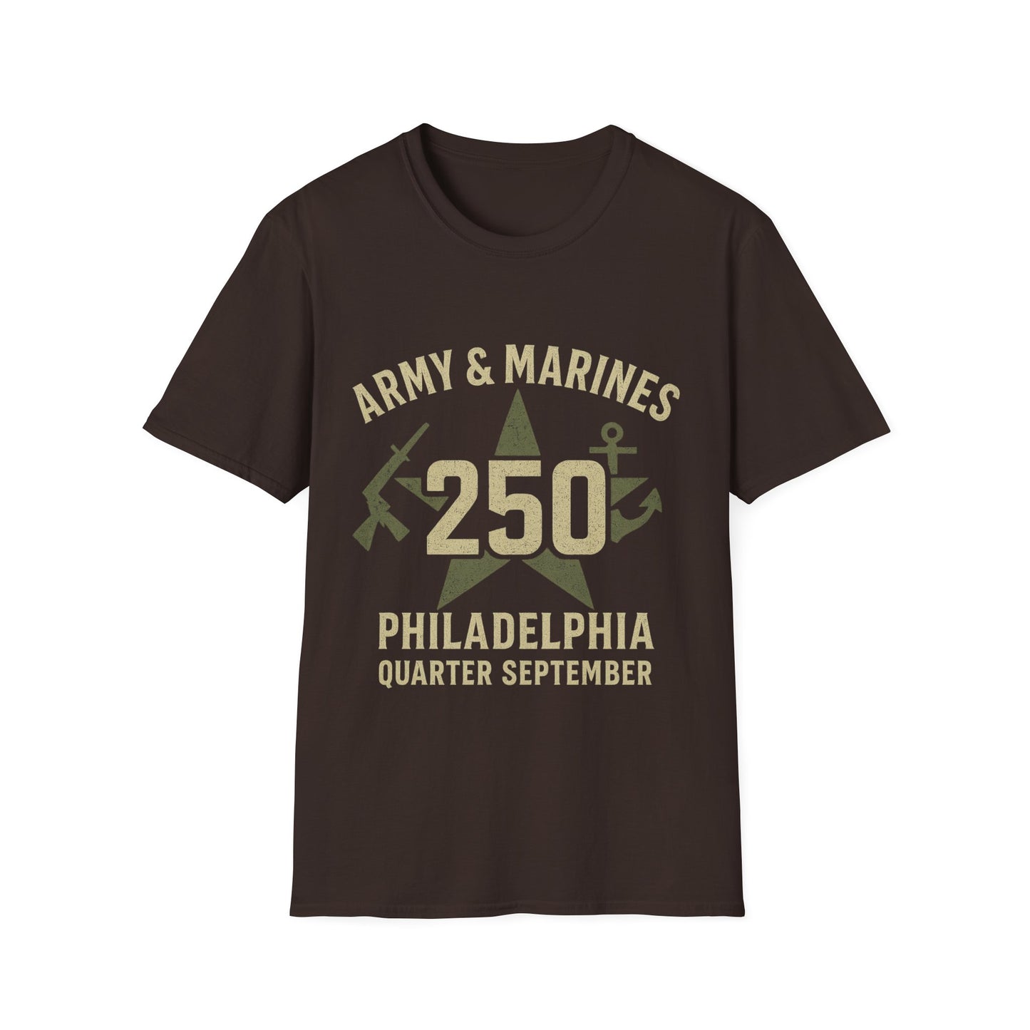 Army & Marines Commemorative T-Shirt, Unisex Tee for Veterans, Casual Wear, Military Pride, September Celebration