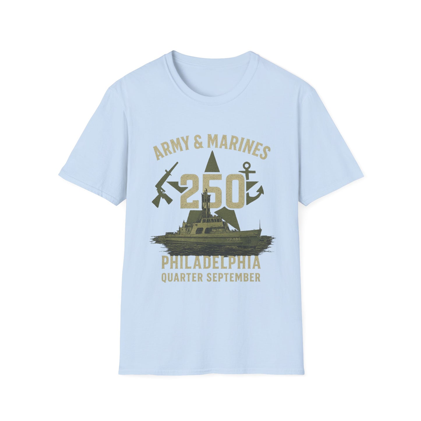 Army & Marines 250 Philadelphia Navy Tribute Tee