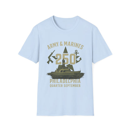 Army & Marines 250 Philadelphia Navy Tribute Tee