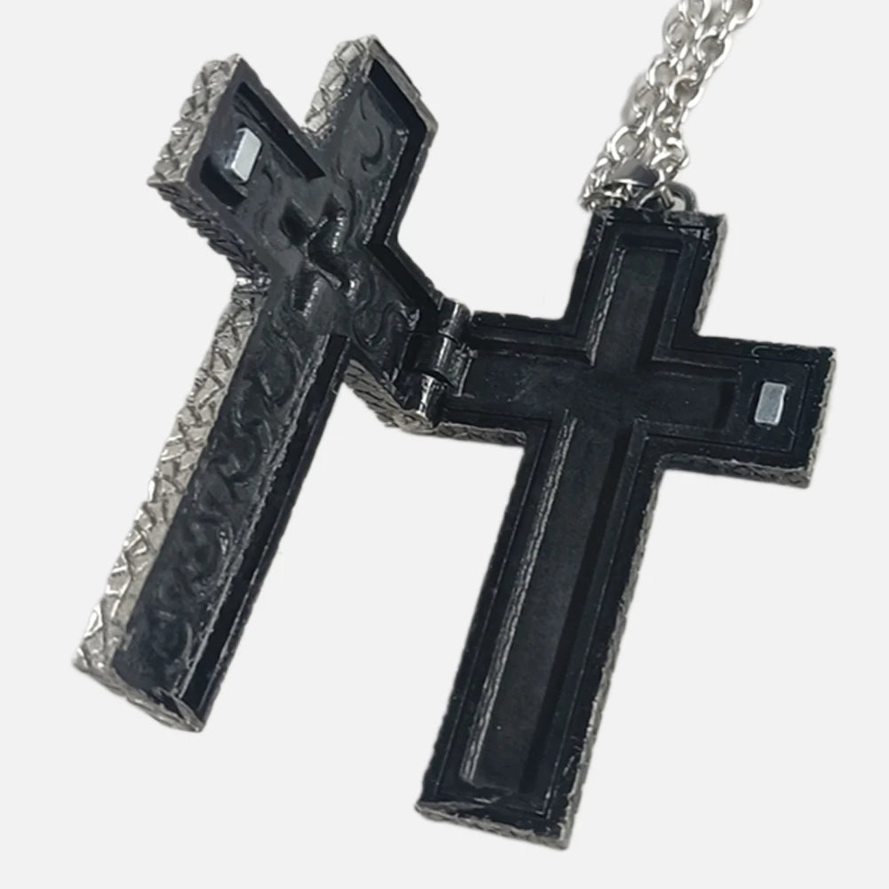3D Metal Thanos Inspired Gothic Pendant Necklace – Hidden Compartment Cross, Octopus Tentacle Design, Vintage Steampunk Jewelry