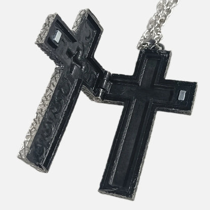 3D Metal Thanos Inspired Gothic Pendant Necklace – Hidden Compartment Cross, Octopus Tentacle Design, Vintage Steampunk Jewelry